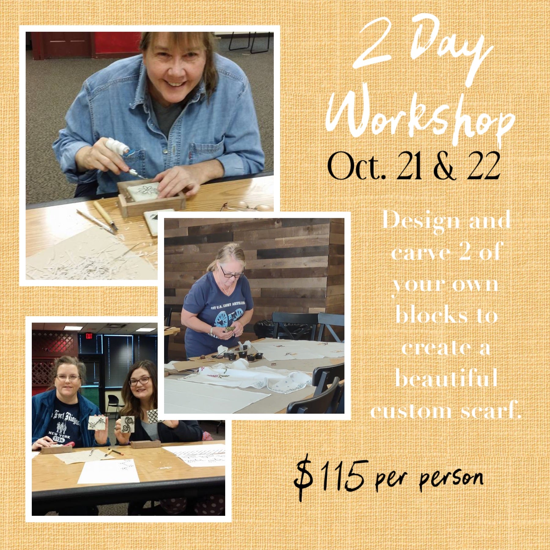 October 21st - 22nd | Block Carving and Printing Workshop